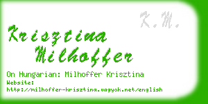 krisztina milhoffer business card
